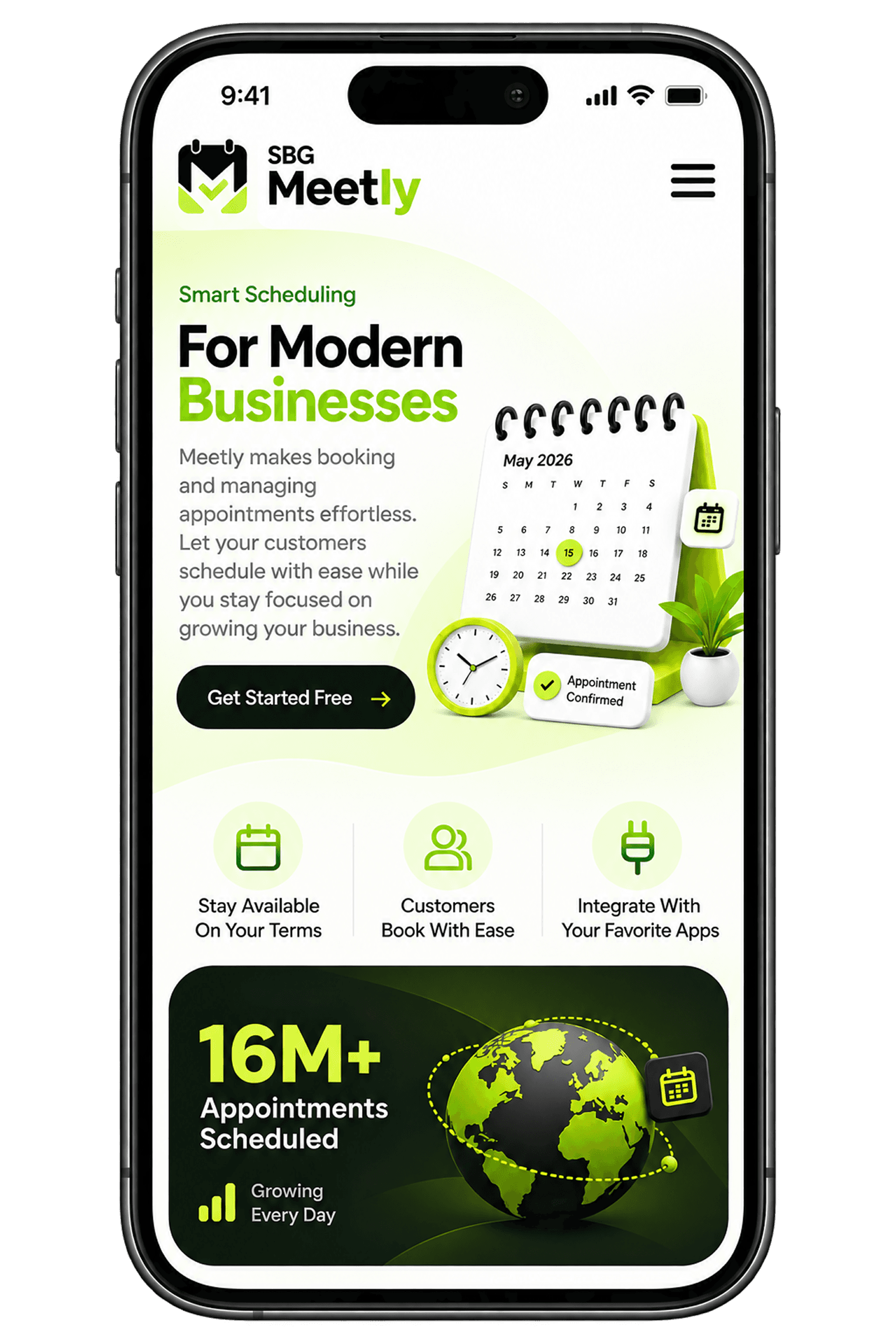 SBG Meetly mobile app preview